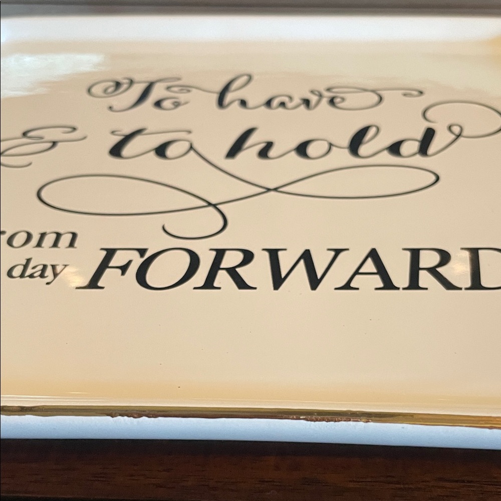 Decorative Wedding Plate with Script - Picture 4 of 4